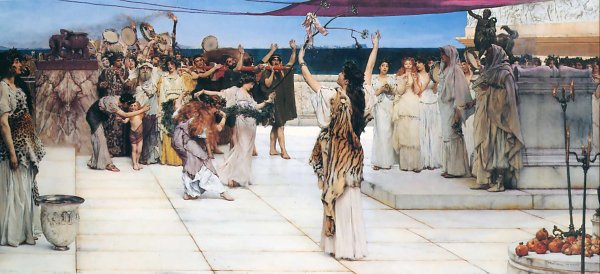 Lawrence Alma Tadema A Dedication to Bacchus