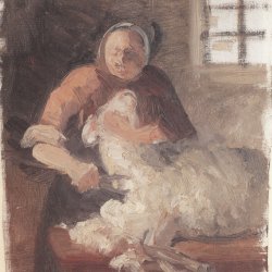 Anna-Ancher-Frau-bei-der-Schafschur