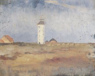 Anna Ancher Landschaft mit Leuchtturm Wandbild