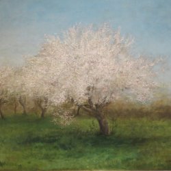 Edward-Mitchell-Bannister-Apple-Trees-in-a-Meadow