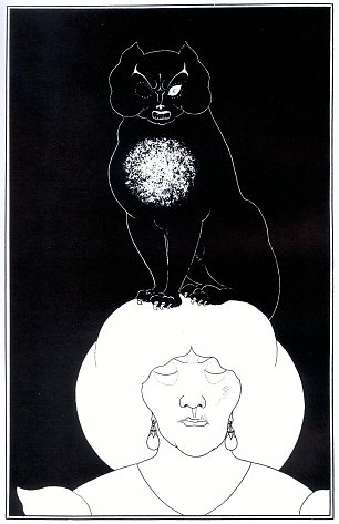 Aubrey Beardsley The Black Cat Wandbild