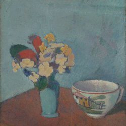Emile-Bernard-Vase-with-flowers-and-cup