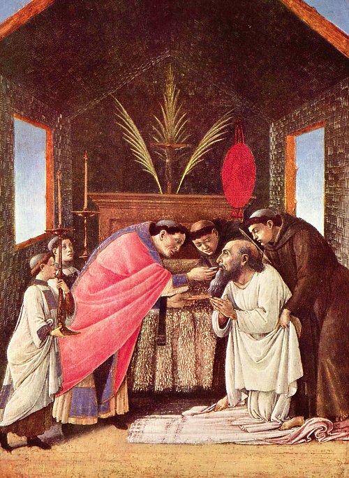 Sandro Botticelli Die letzte Kommunion des Hl Hieronymus Wandbild