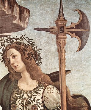 Sandro Botticelli Minerva und der Kentaur Detail Wandbild