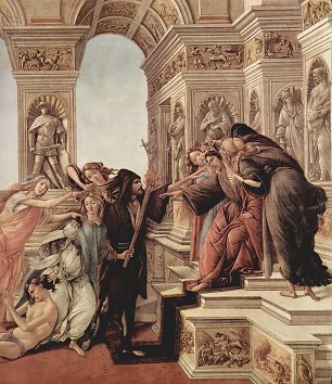 Sandro Botticelli Verleumdung Detail 1 Wandbild