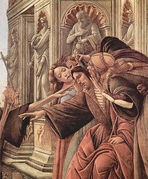 Sandro Botticelli Verleumdung Detail 2 Wandbild