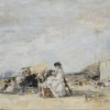 Eugene-Boudin-Lady-in-White-on-the-Beach-at-Trouville