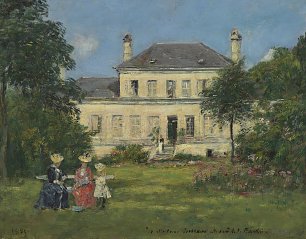 Eugene Boudin Maison et jardin du peintre Braquaval Wandbild