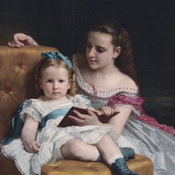 William-Adolphe-Bouguereau-Portrait-of-Eva-and-Frances-Johnston