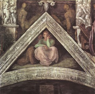Michelangelo Buonarroti Sixtinische Kapelle Jesse Wandbild