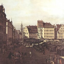 Canaletto-II-Ansicht-von-Dresden-Der-Altmarkt-Detail