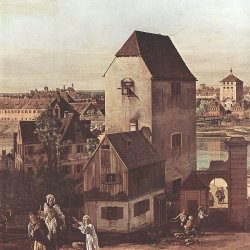 Canaletto-II-Ansicht-von-Muenchen-Das-Brueckentor-und-die-Isar-Detail-1