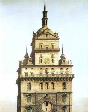 Canaletto Der obere Turmabschluss der Kreuzkirche Wandbild