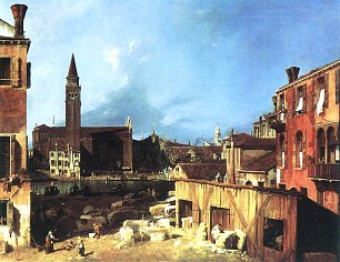 Canaletto Die Werkstatt der Steinmetze Wandbild