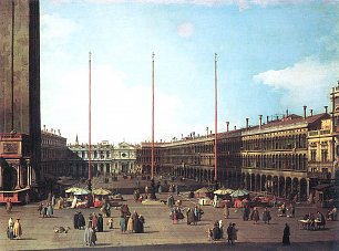 Canaletto Piazza San marco gegen San Geminiano Wandbild