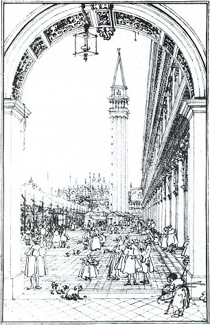 Canaletto Piazza di S Marco Blick nach Osten Wandbild
