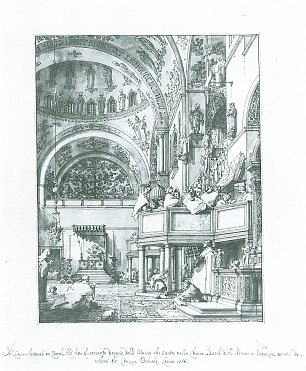 Canaletto S Marco Vierung und noerdliches Querschiff mit Saengern Wandbild