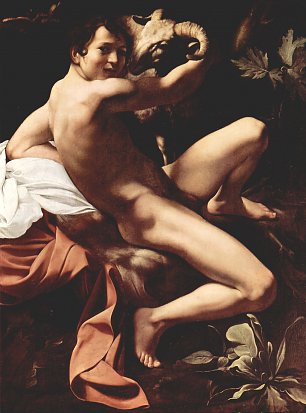 Michelangelo Caravaggio Hl Johannes der Taeufer Wandbild