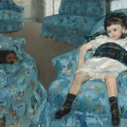 Mary-Cassatt-Little-Girl-in-a-Blue-Armchair