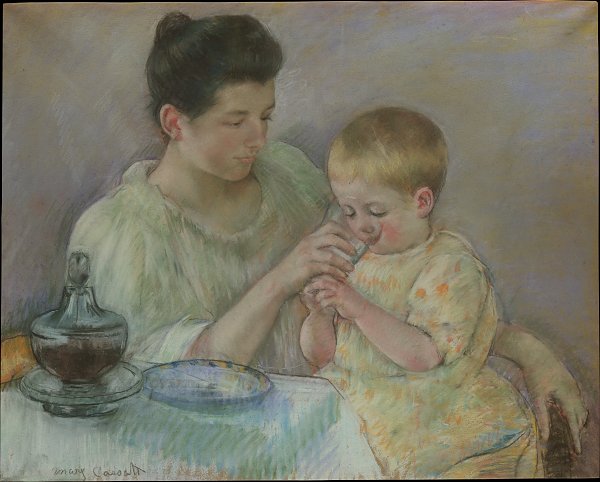 Mary Cassatt Mother feeding child Wandbild