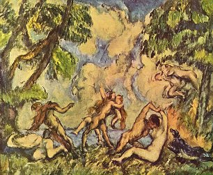 Paul Cezanne Bachhanal Der Liebeskampf Wandbild