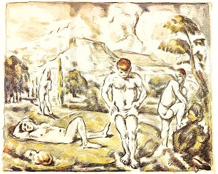 Paul Cezanne Die Badenden Wandbild