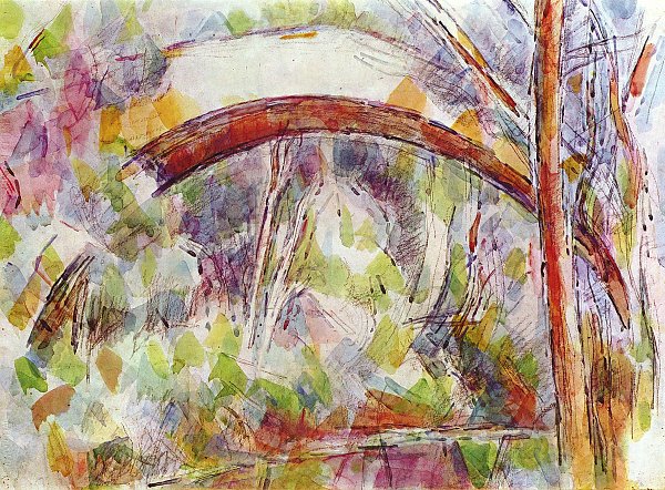 Paul Cezanne Fluss bei der Bruecke der drei Quellen Wandbild