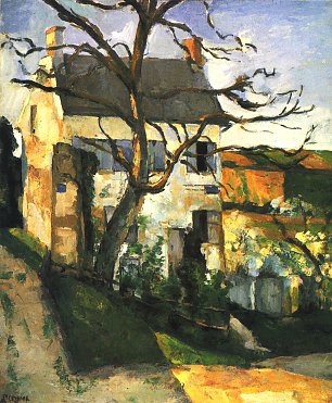 Paul Cezanne Haus und Baum Wandbild