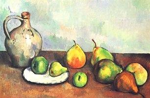 Paul Cezanne Stillleben Krug und Fruechte Wandbild