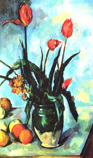 Paul Cezanne Stillleben Vase mit Tulpen
