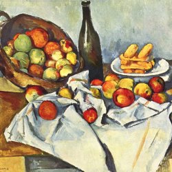 Paul-Cezanne-Stillleben-mit-Flasche-und-Apfelkorb-1
