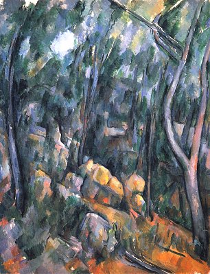 Paul Cezanne Wald bei den Felsenhaehlen oberhalb des Chateau Noir Wandbild