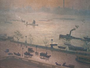 Emile Claus Morning Reflection on the Thames in London Wandbild