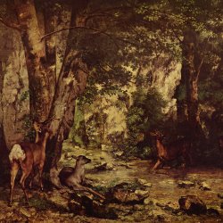 Gustave-Courbet-Rehbock-im-Wald