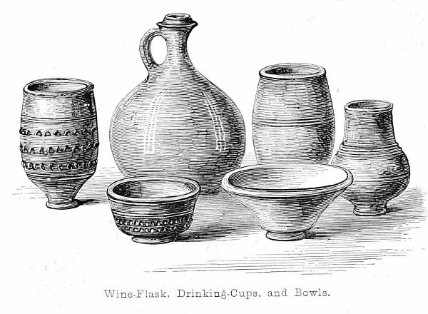 Walter Crane Wine Flask Drinking Cups and Bowls Wandbild