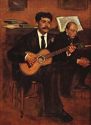 Edgar Degas Der Gitarrist Pagans und Monsieur Degas Wandbild