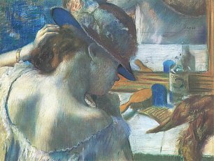 Edgar Degas Vor dem Spiegel Wandbild