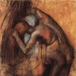 Edgar-Degas-Weiblicher-Akt-die-Haare-trocknend