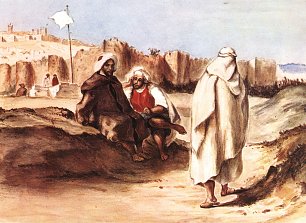 Eugene Delacroix Araber vor der Stadt Algier Wandbild