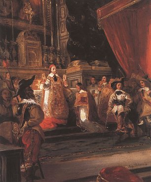Eugene Delacroix Der Kardinal Richelieu liest die Messe Wandbild