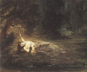 Eugene Delacroix Der Tod der Ophelia 1 Wandbild
