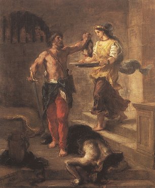 Eugene Delacroix Die Enthauptung Johannes des Taeufers Wandbild
