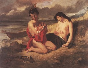 Eugene Delacroix Die Natchez Wandbild