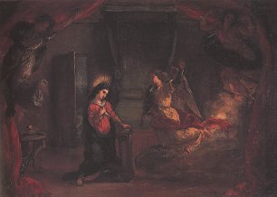 Eugene Delacroix Die Verkuendung Wandbild