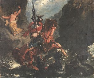 Eugene Delacroix Heiliger Georg Wandbild