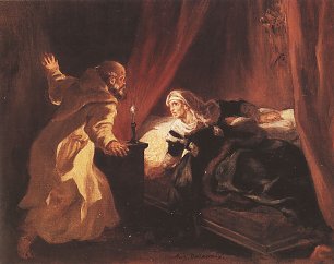 Eugene Delacroix Koenigin Christina und Sentinelli Wandbild