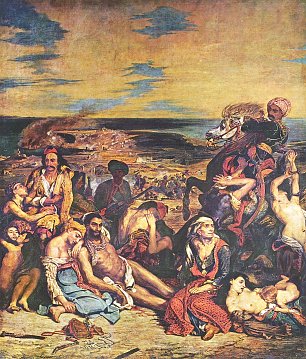 Eugene Delacroix Massaker von Chios Wandbild