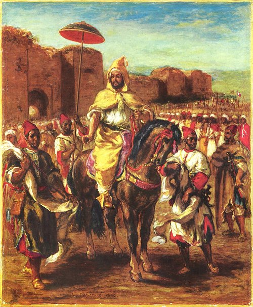 Eugene Delacroix Portrait des Sultans von Marokko Wandbild