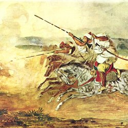 Eugene-Delacroix-Pulverspiel-vor-den-Toren-von-Meknes