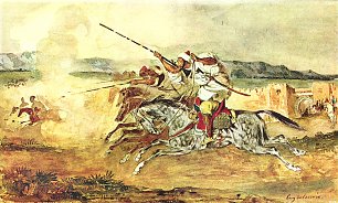 Eugene Delacroix Pulverspiel vor den Toren von Meknes Wandbild